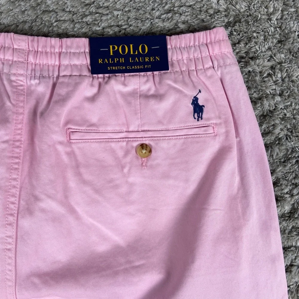Polo Ralph Lauren Prepster Classic Fit Chino Pant‎ Men M Pink Stretch Drawstring